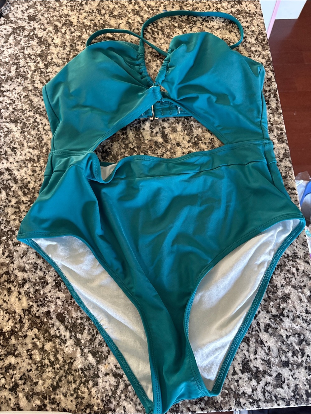 Cupshe Teal Cutout One-Piece Swimsuit